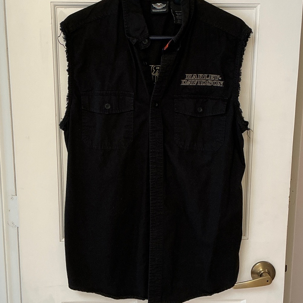 Harley-Davidson Black Cutoff Vest